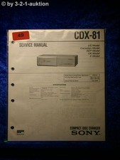 Sony Service Manual Cdx 81 CD Changer (#0049) comprar usado  Enviando para Brazil