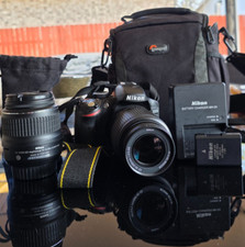 Câmera Digital SLR Nikon D3200 24.2MP com 18-55mm e 55-200mm comprar usado  Enviando para Brazil