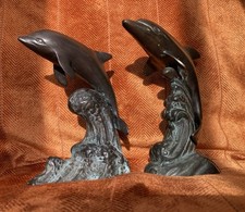 Bronze dolphin figurines for sale  SAFFRON WALDEN