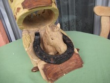 Geschntzter holz pferdekopf gebraucht kaufen  Traunstein