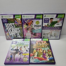 LOTE 5 pacotes de jogos Kinect Xbox 360 Kinect Sports Just Dance 4 Zumba Dance Party comprar usado  Enviando para Brazil