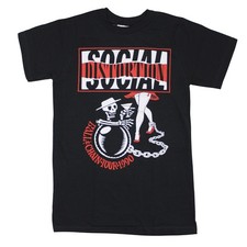 Camiseta masculina distorção social X-pequena preta, usado comprar usado  Enviando para Brazil