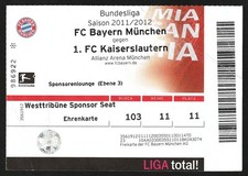 Ticket 2011 bayern gebraucht kaufen  Deutschland