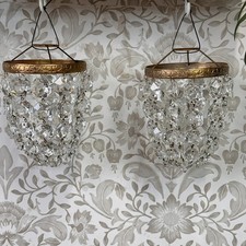 Pair antique crystal for sale  LITTLEHAMPTON