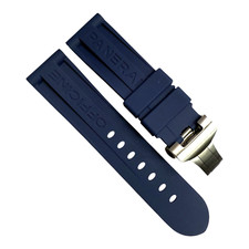 Usado, Nova pulseira de relógio 24 mm pulseira de borracha cor azul para PANERAI OFICIAL comprar usado  Enviando para Brazil