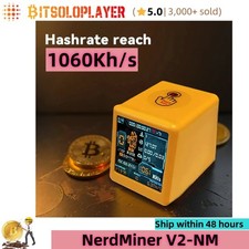 Usado, BTC Solo Miner NerdMiner V2 quase perfeito 1060Kh/s relógio doméstico presente minerador de loteria Bitcoin comprar usado  Enviando para Brazil