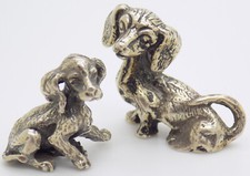 Usado, Vintage Italiano Plata Cachorro Y Perro Figuritas 800 Genova Hecho a Mano 1980s comprar usado  Enviando para Brazil