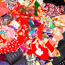 Lote de Sucatas de Tecido Kimono Japonês - 40+ Peças Variedade Vintage para Artesanato, usado comprar usado  Enviando para Brazil