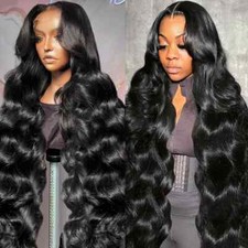 Perucas de cabelo humano Body Wave HD 13x6 frente de renda brasileira pré-arrancada comprar usado  Enviando para Brazil