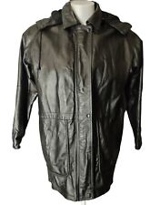 Leather coat black for sale  Caro