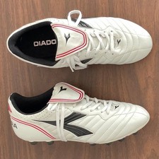 Chuteiras de futebol masculinas Diadora Scudetto MD 9 brancas FG com cadarço futbol bota, usado comprar usado  Enviando para Brazil