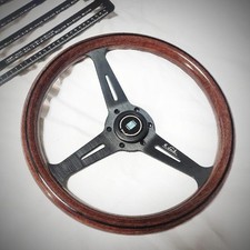 Volante de 3 raios estilo madeira incluído com frete para veículos sem airbags, usado comprar usado  Enviando para Brazil