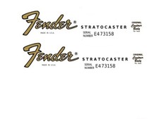Adesivo de guitarra Fender Stratocaster cabeçote decalque incrustação toboágua logotipo 75 comprar usado  Enviando para Brazil