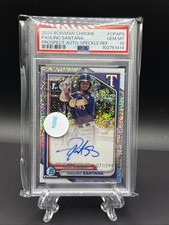 2024 Bowman Chrome Paulino Santana refrator automático Speckle 1º/299 PSA 10 comprar usado  Enviando para Brazil