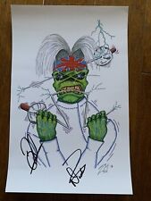 Desenho assinado por Dave Murray & Nicko McBrain Iron Maiden 11x17 certificado BAS G1 comprar usado  Enviando para Brazil