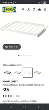 hanger wardrobe trouser ikea for sale  GRAVESEND