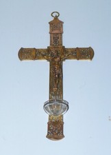 Crucifix bénitier bronze d'occasion  France