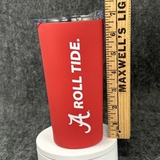 UA Alabama Crimson Roll Tide 18oz copo copo copo de aço inoxidável toque macio com tampa comprar usado  Enviando para Brazil