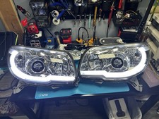 Faróis personalizados 2006-2009 4 corredores sequenciais LED Drls olhos demoníacos cromados N210 comprar usado  Enviando para Brazil