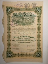 Romênia Banca Urbana 5 ações Bucareste 2500 Lei 1930, usado comprar usado  Enviando para Brazil
