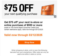 Home depot coupon for sale  Flushing