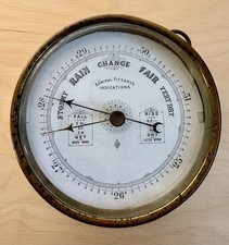 Vintage brass barometer for sale  LONDON