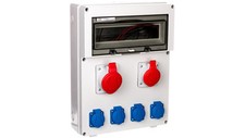 Rozdzielnica budowlana 14 modułów 1x16A 5P 400V, 1x32A 5P 400V, 4x16A 2P+Z RSE-0 na sprzedaż  PL