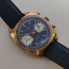 Astree Watch Chronograph Valjoux 7734 – Vintage Incabloc 17 Rubis – Blue Dial –, używany na sprzedaż  PL