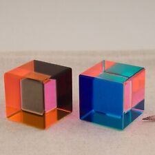 Par Vasa Mihich 2" Cubo Acrílico Op Art Acrílico Lucite Escultura Color Block Antigo comprar usado  Enviando para Brazil