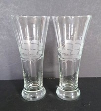 Pair beer glasses for sale  KEIGHLEY