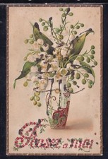 Cartolina augurale vaso usato  Italia