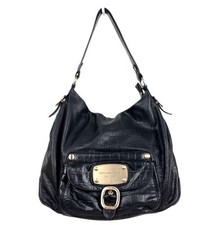 Bolsa Hobo Slouchy Michael Kors Hudson Downtown Ombro Mão Preta Croc Em Relevo, usado comprar usado  Enviando para Brazil