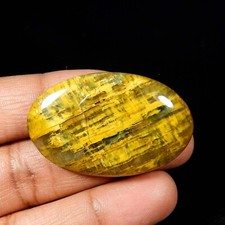 Cabochão maciço amarelo chamativo pedra preciosa natural formato oval 67 cts NL-12 comprar usado  Enviando para Brazil