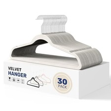 cabides de veludo s, cabides antiderrapantes para terno de economia de espaço, resistente pacote com 30 branco comprar usado  Enviando para Brazil