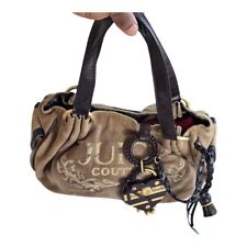 Bolsa de mão Y2k vintage Juicy Couture Day Dreamer feminina camurça marrom bronzeado berloques  comprar usado  Enviando para Brazil