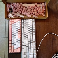 2 - Combo de teclado y ratón MageGee K1 - Juego con cable rosa con retroiluminación RGB segunda mano  Embacar hacia Mexico