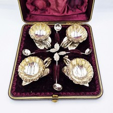 PORTAS DE SAL VITORIANAS BANHADAS A PRATA ALMOFADA DE LÍRIO c1880 MOVIMENTO ESTÉTICO comprar usado  Enviando para Brazil