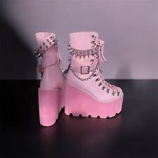 Zapatos de plataforma rosa estilo muñeca altos lindo estilo vanguardista gótico punk tacones segunda mano  Embacar hacia Argentina