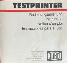 Jobo testprinter bedienungsanl gebraucht kaufen  Frankfurt am Main