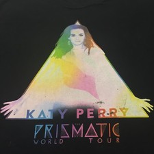 Katy Perry Grande Preto T-shirt Prismático turnê mundial de música pop Roar Fogos de artifício comprar usado  Enviando para Brazil