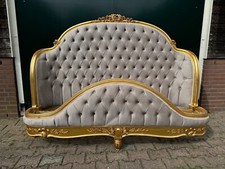 Armação de cama francesa Louis XVI 1880 ouro antigo madeira de faia veludo corbeille comprar usado  Enviando para Brazil