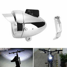 US Classical Chrome Retro Bicycle Bike LED Light Headlight Front Head Lamp comprar usado  Enviando para Brazil