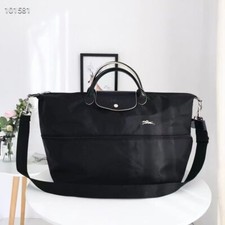 Bolsa de viagem Long Champ Le Pliage bolsa de ombro preta bolsa dobrável 50x60x23cm tomada comprar usado  Enviando para Brazil