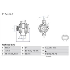 Bosch lichtmaschine chrysler gebraucht kaufen  Idar-Oberstein