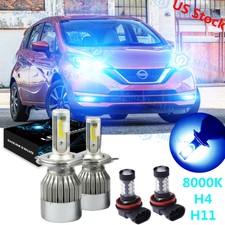 Kit de lâmpadas de faróis de LED Hi-Lo farol de neblina para Nissan Versa 2007-2018 - H4+H11 comprar usado  Enviando para Brazil