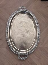 Silver tray antique for sale  LONDON