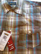 Wrangler plaid fitted for sale  WITNEY