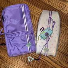 Bolsa e câmera American Girl Kailey Boogie Board prancha de surf roxo brilho 2003, usado comprar usado  Enviando para Brazil