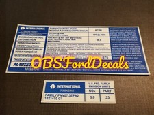 Emission decal set for sale  Blackstone
