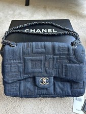 Bolsa Chanel Flap, Frasco de Perfume Clássico Bolsa de Aba Única Bordada Denim  comprar usado  Enviando para Brazil